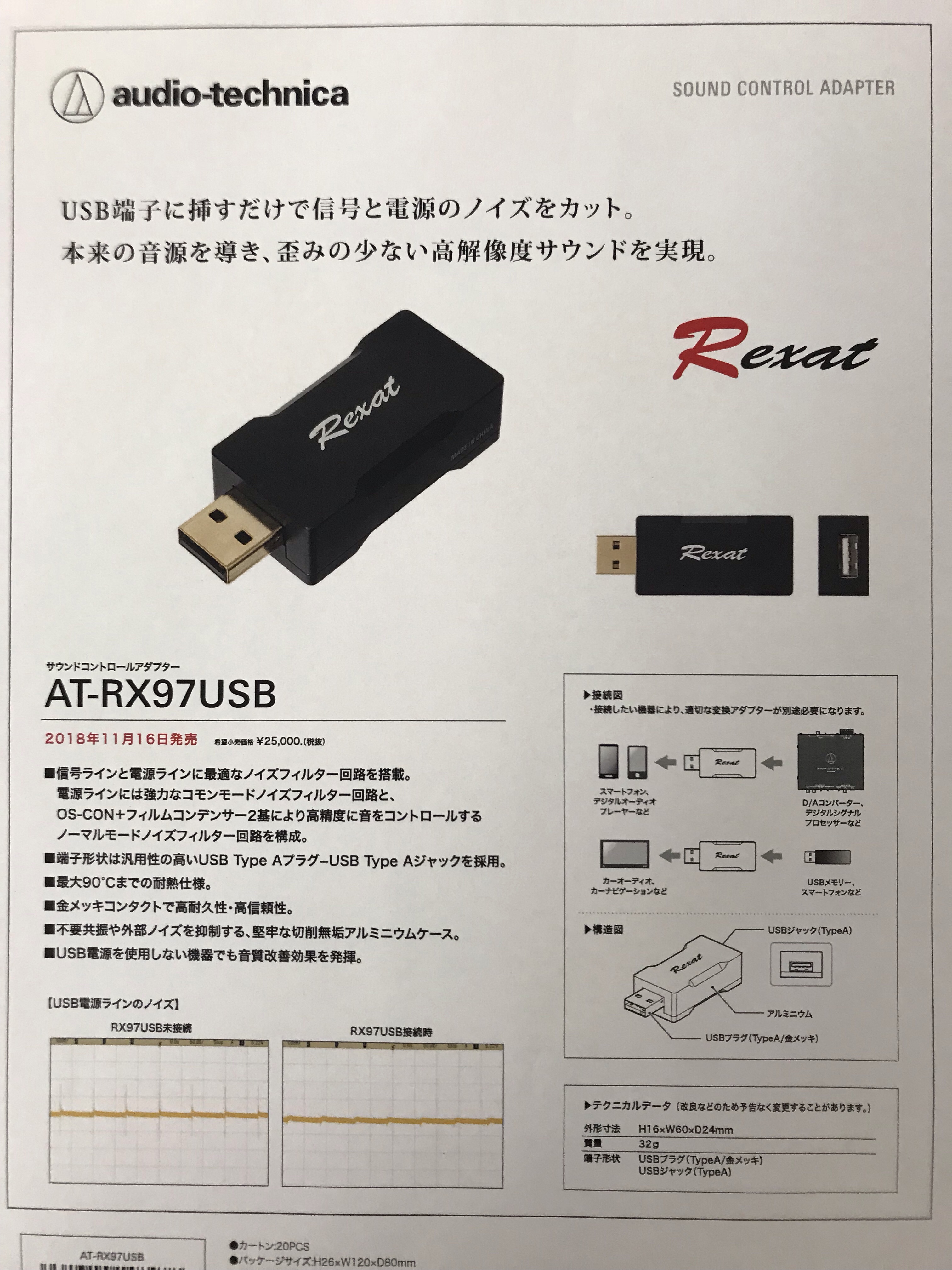 美品audio-technica Rexat AT-RX97USB